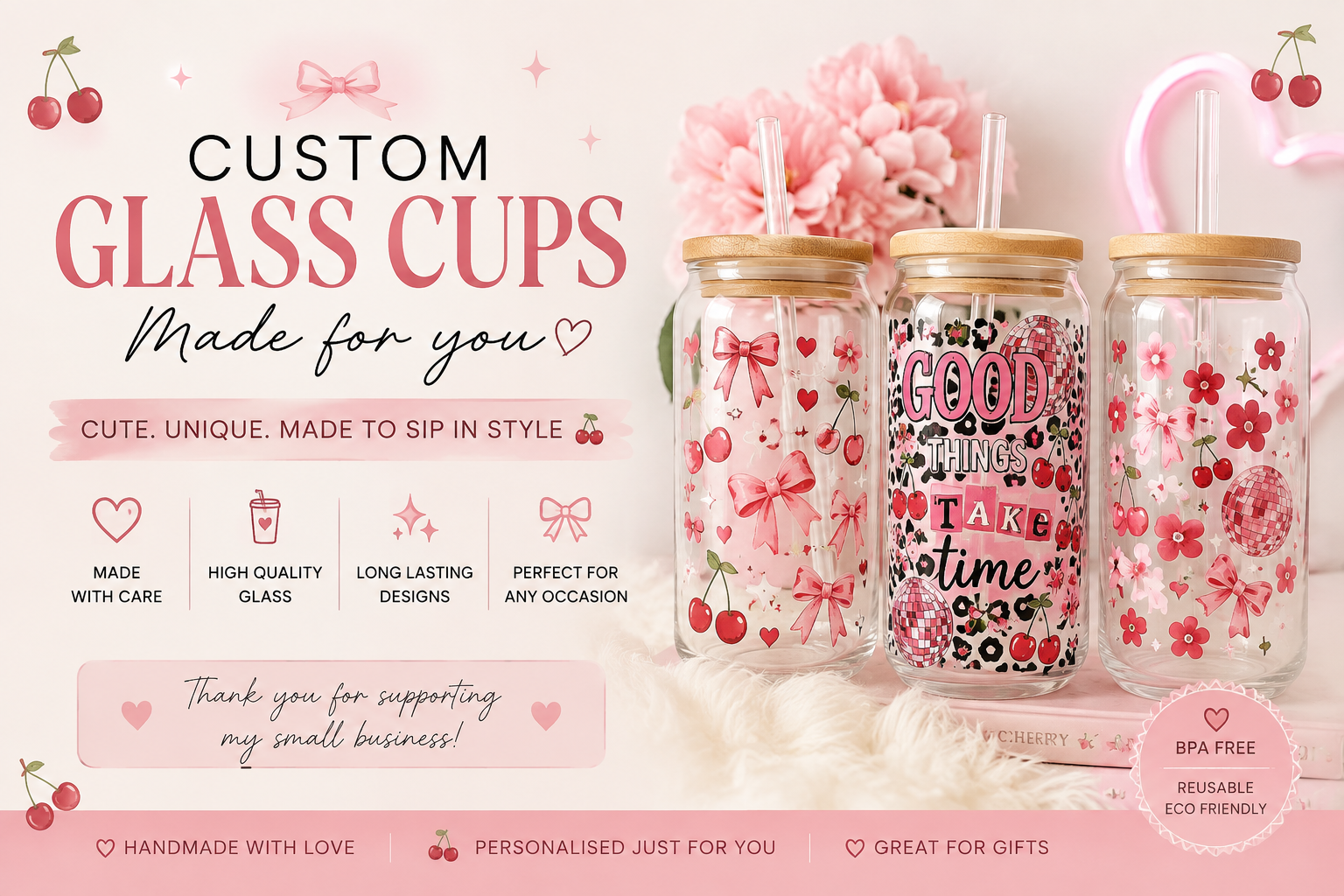 16oz custom glass cups